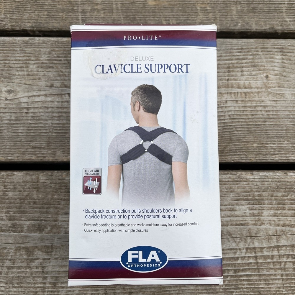 New FLA Orthopedics ProLite Deluxe Clavicle Support Blue Size Medium